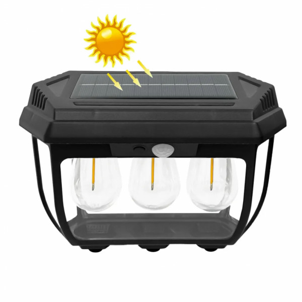 Тройна външна LED лампа със сензор за движение HW 669 3W - мощност 38W